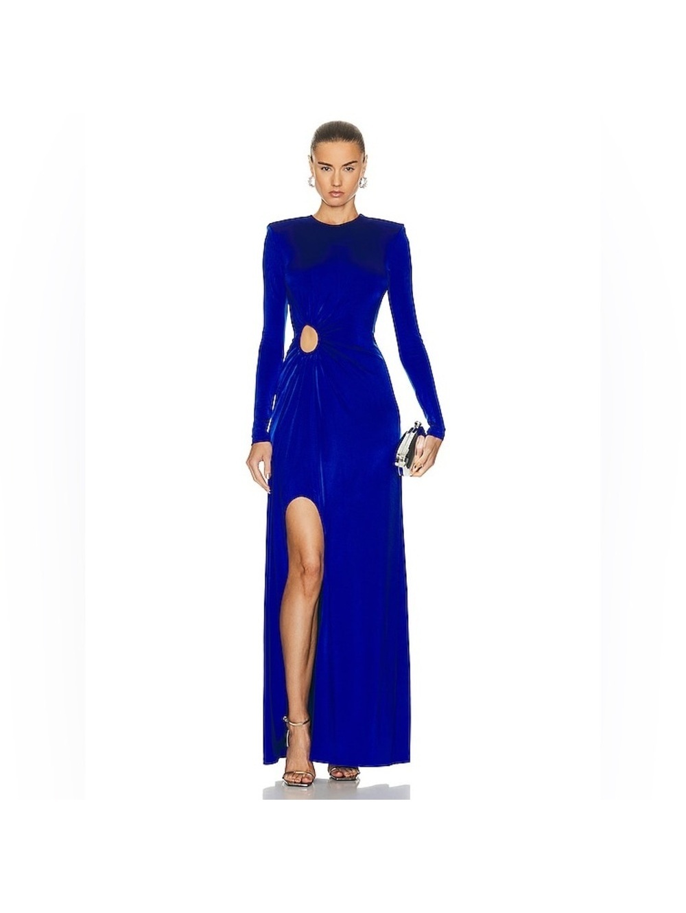 Et Ochs Katherine Gathered Column Cut-Out Gown Dress Size 8 New w/Tag $1,795